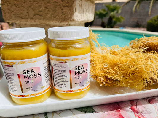 Sea Moss Gel Mango Flavored | 100% Natural Organic | Helps Boost Immunity, Digestion, Metabolism | Mango Sea Moss Gel - 16Oz